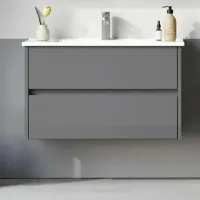 Dulap cu lavoar Orka Arno 100 Pe perete / MDF / Gray photo 2