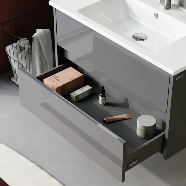 Dulap cu lavoar Orka Arno 100 Pe perete / MDF / Gray photo 4