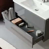 Dulap cu lavoar Orka Arno 100 Pe perete / MDF / Gray photo 4