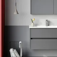 Dulap cu lavoar Orka Arno 100 Pe perete / MDF / Gray photo 5