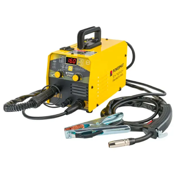Сварочный аппарат Powermat PM-IMGTS-160L 220 В полуавтоматическая (MIG/MAG), ручная дуговая (MMA), аргонно-дуговая (TIG) / Желтый photo 4