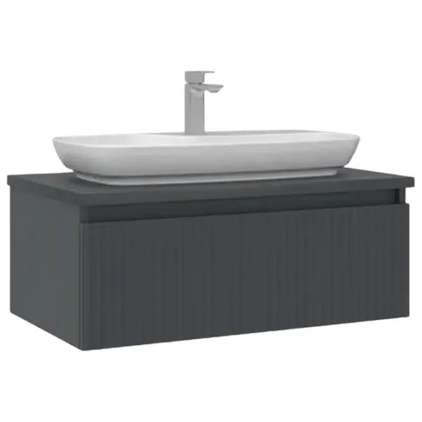 Dulap cu lavoar Orka Lentia 80 Pe perete / MDF / Anthracite photo 1