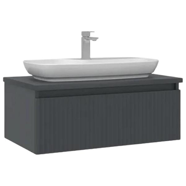 Dulap cu lavoar Orka Lentia 80 Pe perete / MDF / Anthracite photo 1