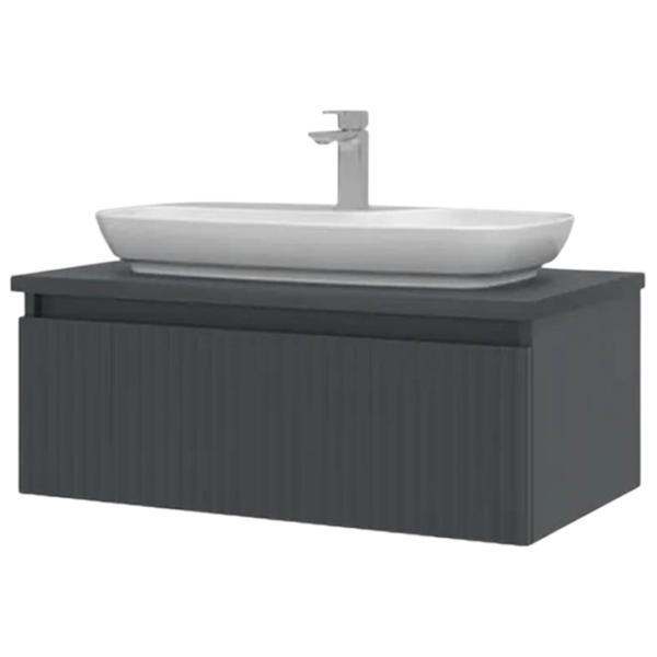 Dulap cu lavoar Orka Lentia 80 Pe perete / MDF / Anthracite photo 2