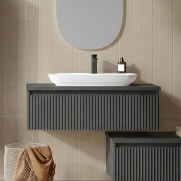 Dulap cu lavoar Orka Lentia 80 Pe perete / MDF / Anthracite photo 3