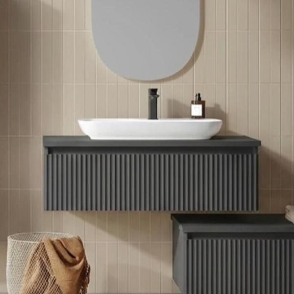Dulap cu lavoar Orka Lentia 80 Pe perete / MDF / Anthracite photo 3