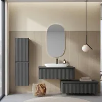 Dulap cu lavoar Orka Lentia 80 Pe perete / MDF / Anthracite photo 4