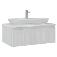 Dulap cu lavoar Orka Lentia 80 Pe perete / MDF / White
