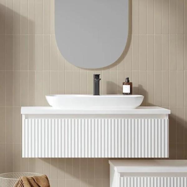 Dulap cu lavoar Orka Lentia 80 Pe perete / MDF / White photo 3