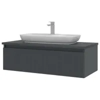 Dulap cu lavoar Orka Lentia 100 Pe perete / MDF / Anthracite photo 2