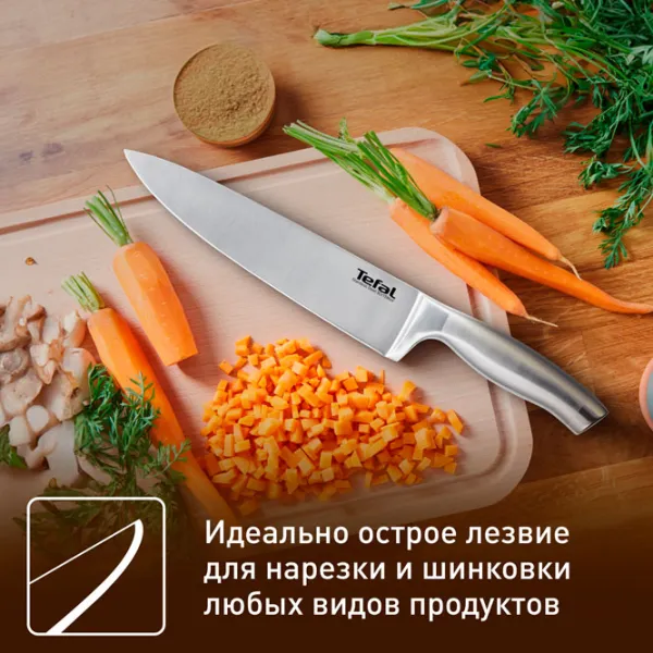 Кухонный нож Tefal K1700274 Нержавеющая сталь / Серебряный photo 6