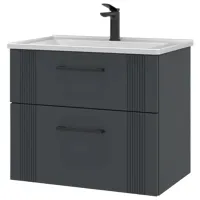Dulap cu lavoar Orka Bari 65 Pe perete / MDF / Anthracite photo 2