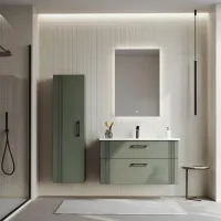 Dulap cu lavoar Orka Bari 65 Pe perete / MDF / Green photo 2