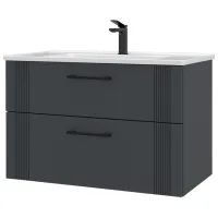 Dulap cu lavoar Orka Bari 85 Pe perete / MDF / Anthracite photo 2
