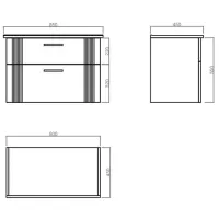 Dulap cu lavoar Orka Bari 85 Pe perete / MDF / Anthracite photo 5