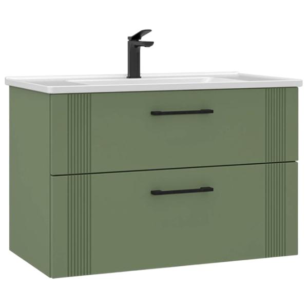 Dulap cu lavoar Orka Bari 85 Pe perete / MDF / Green photo 1
