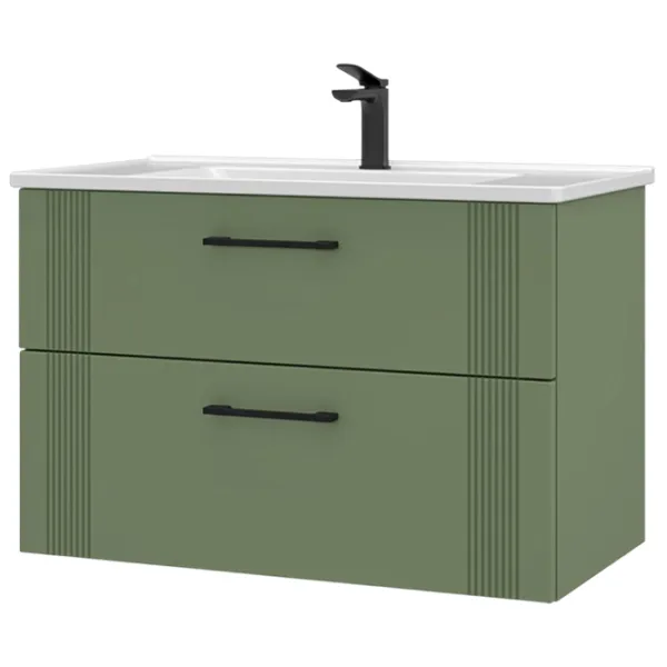 Dulap cu lavoar Orka Bari 85 Pe perete / MDF / Green photo 2