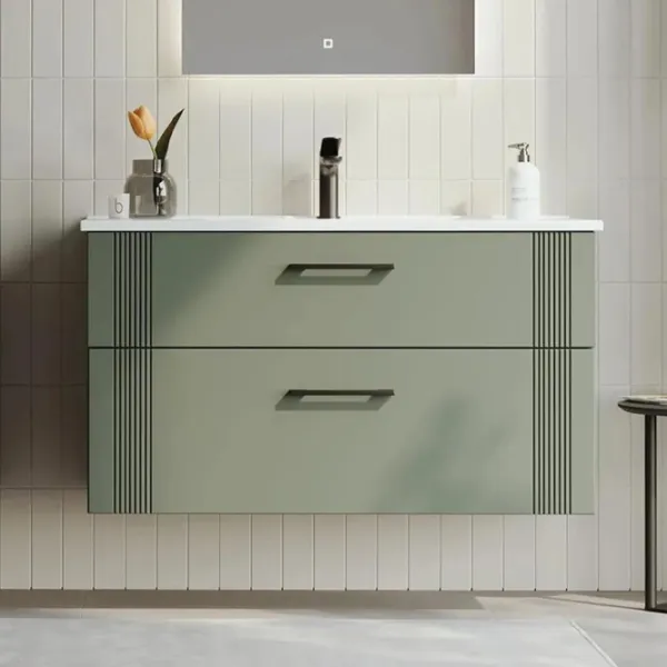 Dulap cu lavoar Orka Bari 100 Pe perete / LPAL / Green photo 3