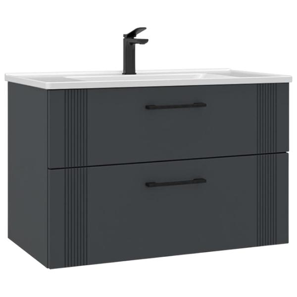 Dulap cu lavoar Orka Bari 100 Pe perete / LPAL / Anthracite photo 1