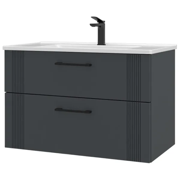 Dulap cu lavoar Orka Bari 100 Pe perete / LPAL / Anthracite photo 2