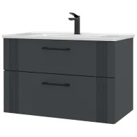 Dulap cu lavoar Orka Bari 100 Pe perete / LPAL / Anthracite photo 2
