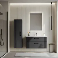 Dulap cu lavoar Orka Bari 100 Pe perete / LPAL / Anthracite photo 4