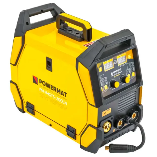 Сварочный аппарат Powermat PM-IMGTS-200LN 220 В Полуавтомат MMA, MIG, MAG, TIG, LIFT / Желтый photo 5