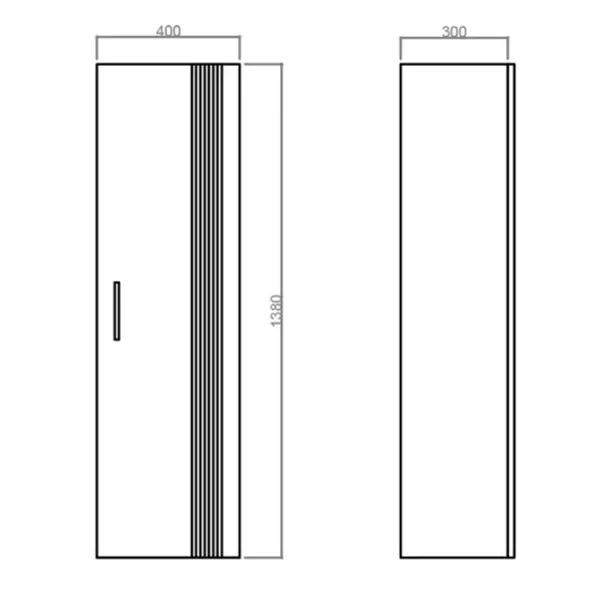 Dulap penal Orka Bari 40 Pe perete / MDF / Anthracite photo 5
