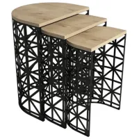 Set măsuțe de cafea Trendy Ferforje GTR000688 Stejar Sonoma
