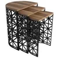 Set măsuțe de cafea Trendy Ferforje GTR000689 Brown