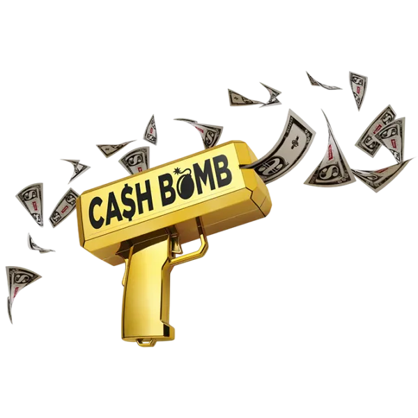 Интерактивная игрушка Fantasy Cash Bomb Money Shooting Gun CASHBOMBH 6+ / Черный Золото photo 1