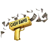 Интерактивная игрушка Fantasy Cash Bomb Money Shooting Gun CASHBOMBH 6+ / Черный Золото