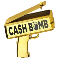 Jucărie interactivă Fantasy Cash Bomb Money Shooting Gun CASHBOMBH 6+ / Black Gold photo 3