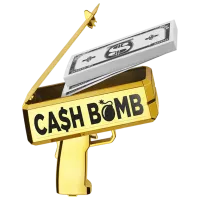 Jucărie interactivă Fantasy Cash Bomb Money Shooting Gun CASHBOMBH 6+ / Black Gold photo 4