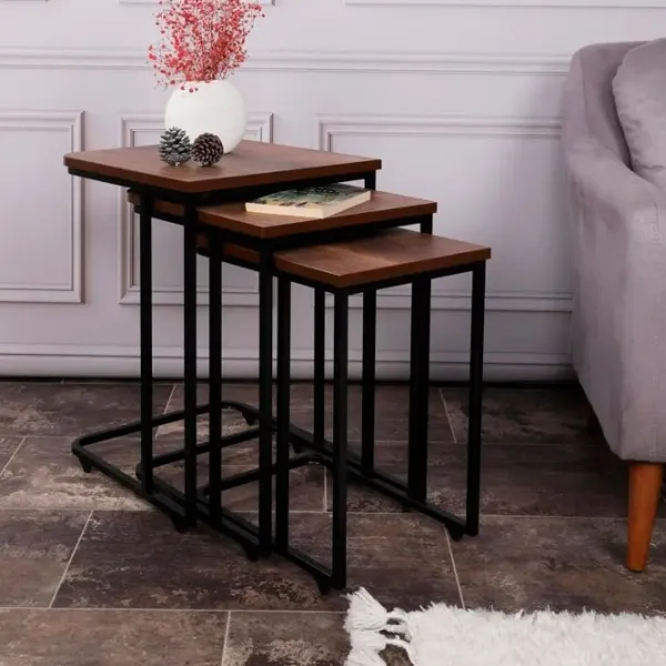 Set măsuțe de cafea Trendy Zigon GTR000916 Brown photo 2