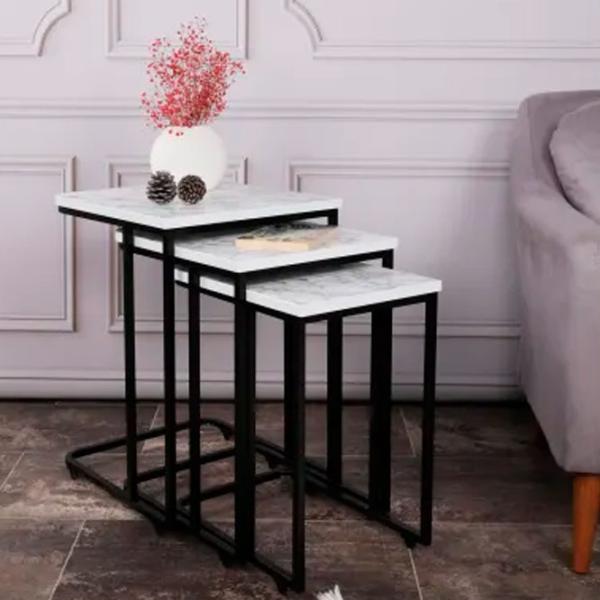 Set măsuțe de cafea Trendy Zigon GTR000917 White photo 2