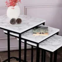 Набор журнальных столиков Trendy Zigon GTR000917 Белый photo 3