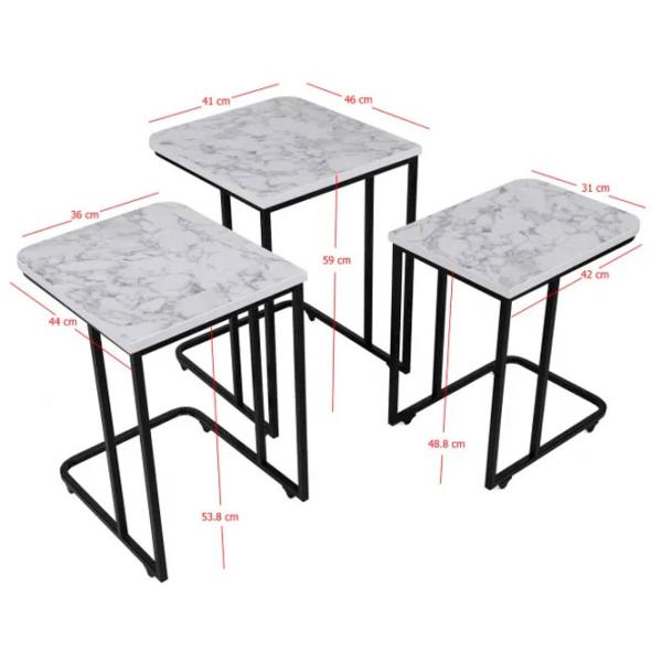 Set măsuțe de cafea Trendy Zigon GTR000917 White photo 10