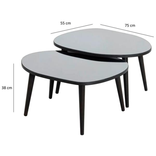 Set măsuțe de cafea Trendy Gusto GTR001617 Black photo 6