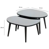 Набор журнальных столиков Trendy Gusto GTR001617 Черный photo 6