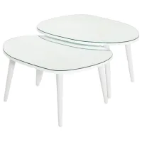 Set măsuțe de cafea Trendy Gusto GTR001618 White