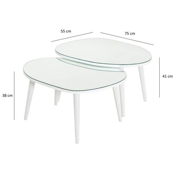 Set măsuțe de cafea Trendy Gusto GTR001618 White photo 6