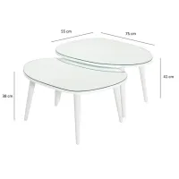 Набор журнальных столиков Trendy Gusto GTR001618 Белый photo 6