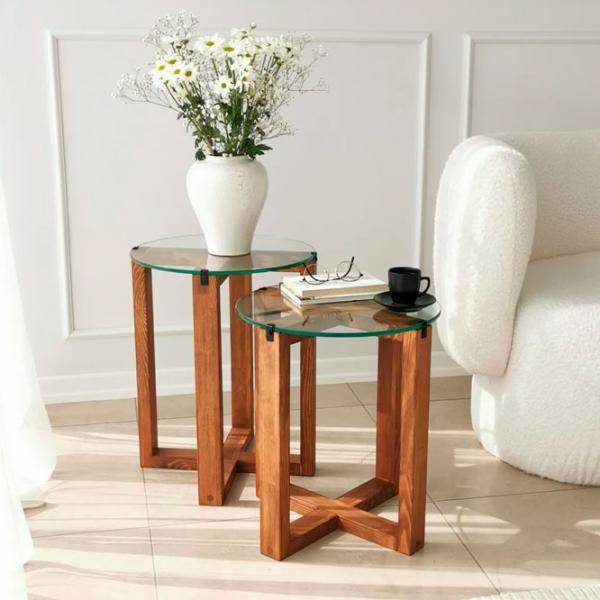 Set măsuțe de cafea Trendy Amalfi GTR001614 Stejar Sonoma photo 2