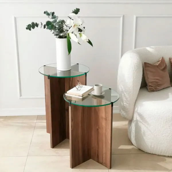 Set măsuțe de cafea Trendy Crin GTR001612 Brown photo 6