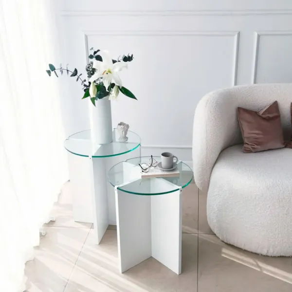 Set măsuțe de cafea Trendy Crin GTR001613 White photo 3