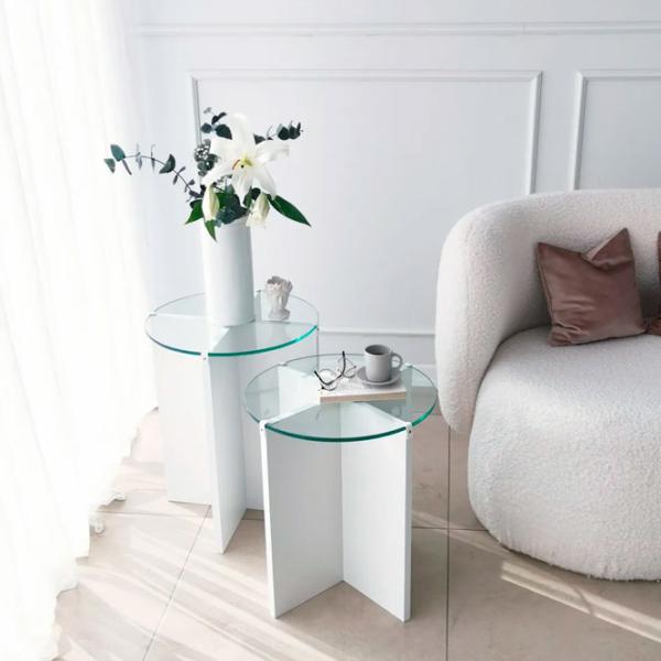 Set măsuțe de cafea Trendy Crin GTR001613 White photo 3