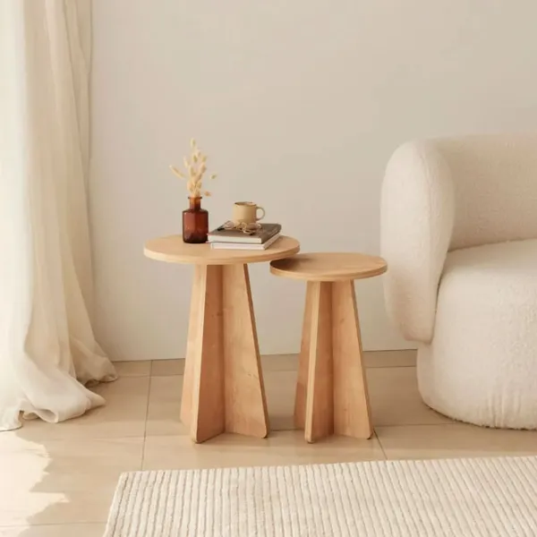 Set măsuțe de cafea Trendy Ciuperca GTR001611 Stejar Sonoma photo 2