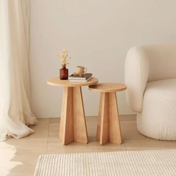 Set măsuțe de cafea Trendy Ciuperca GTR001611 Stejar Sonoma photo 2