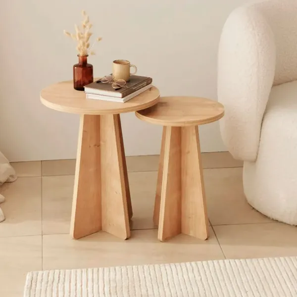 Set măsuțe de cafea Trendy Ciuperca GTR001611 Stejar Sonoma photo 3